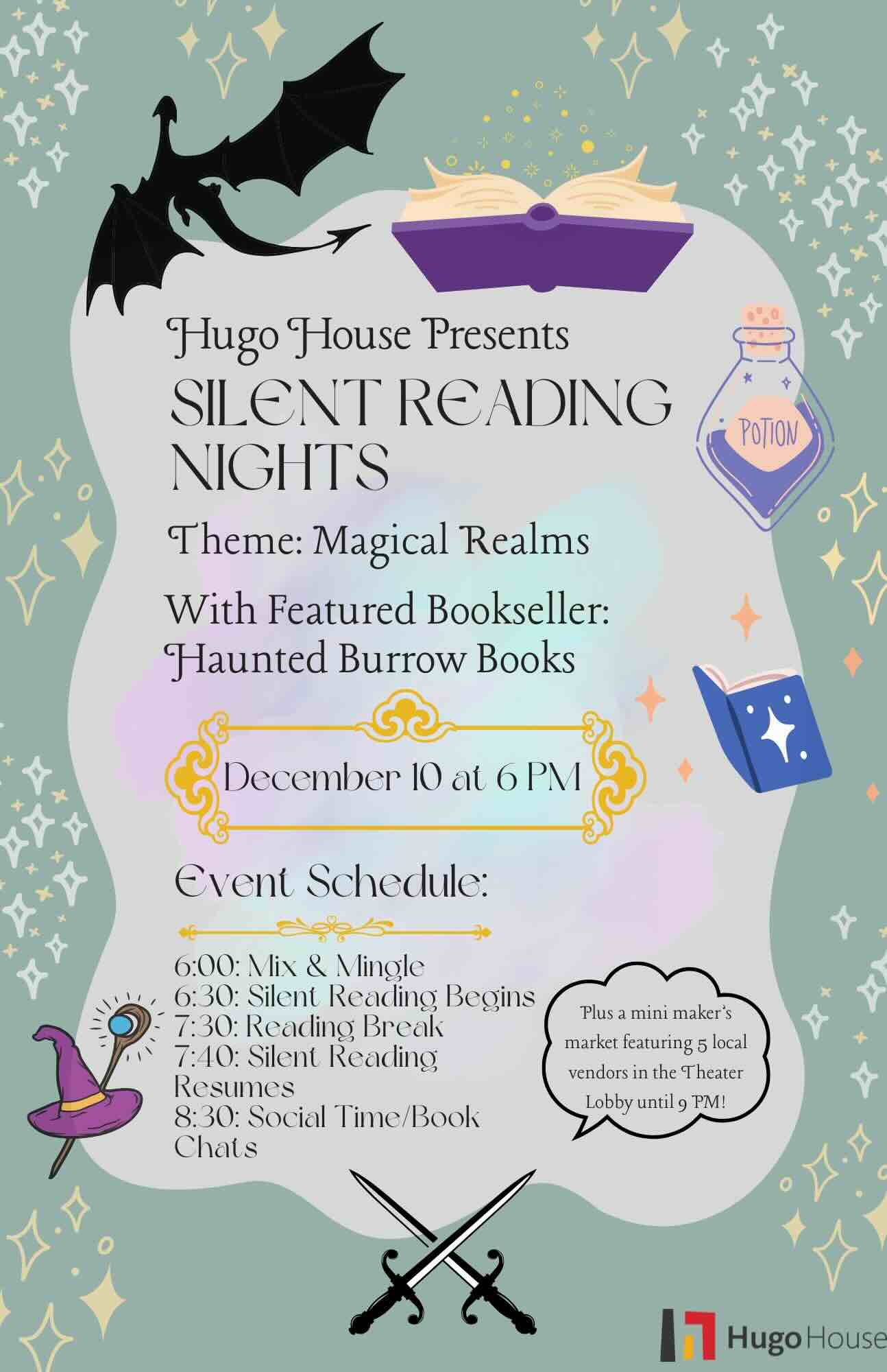 Silent Reading Nights Dec (11 X 17 In) 1